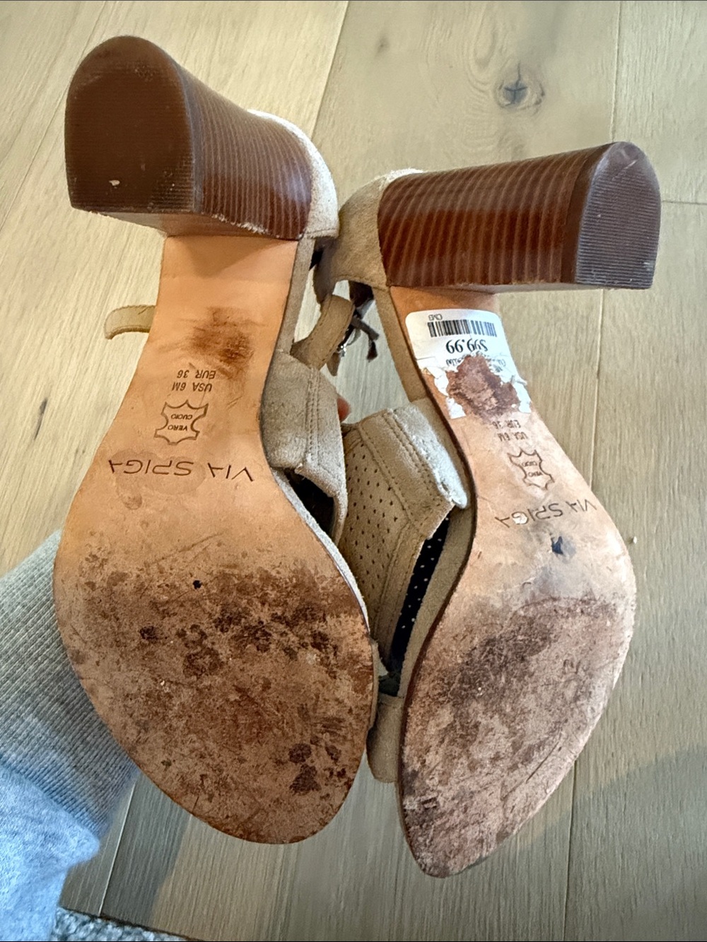 Via Spiga Suede Cutout Ankle  Heel sz 6 - Picture 6 of 7